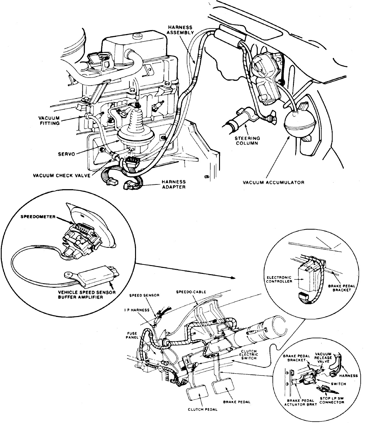 GM cruise control part locations