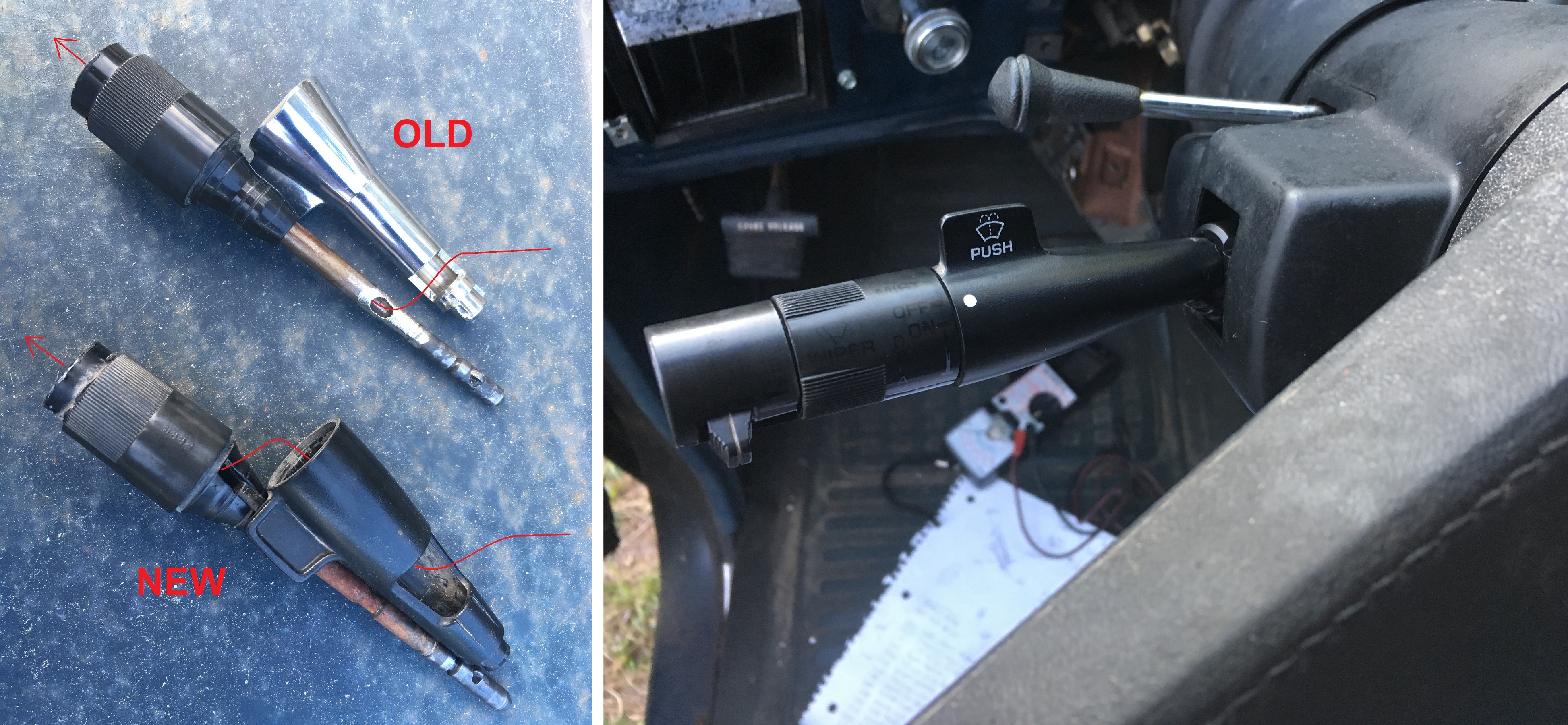 1987 Chevrolet Suburban wiper stalk